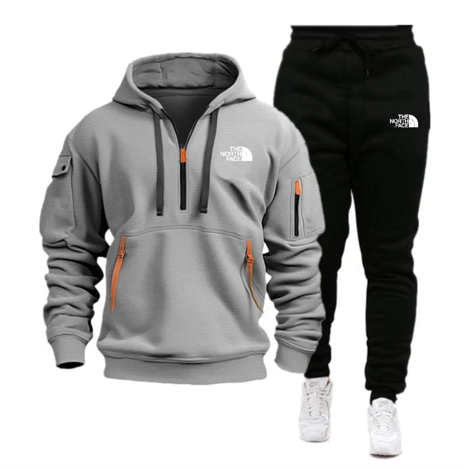 Conjunto de sudadera con capucha y joggers para hombre