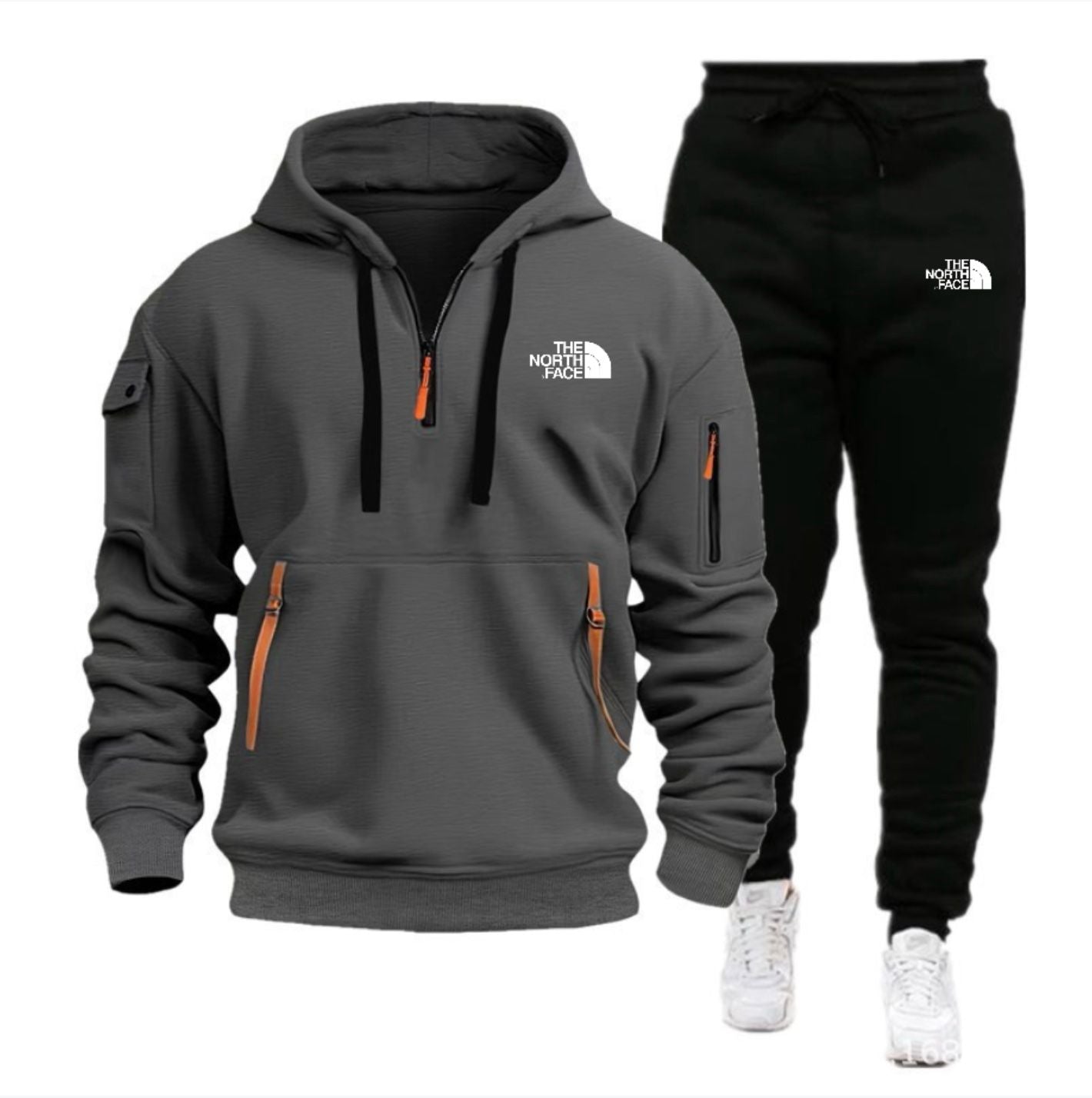 Conjunto de sudadera con capucha y joggers para hombre