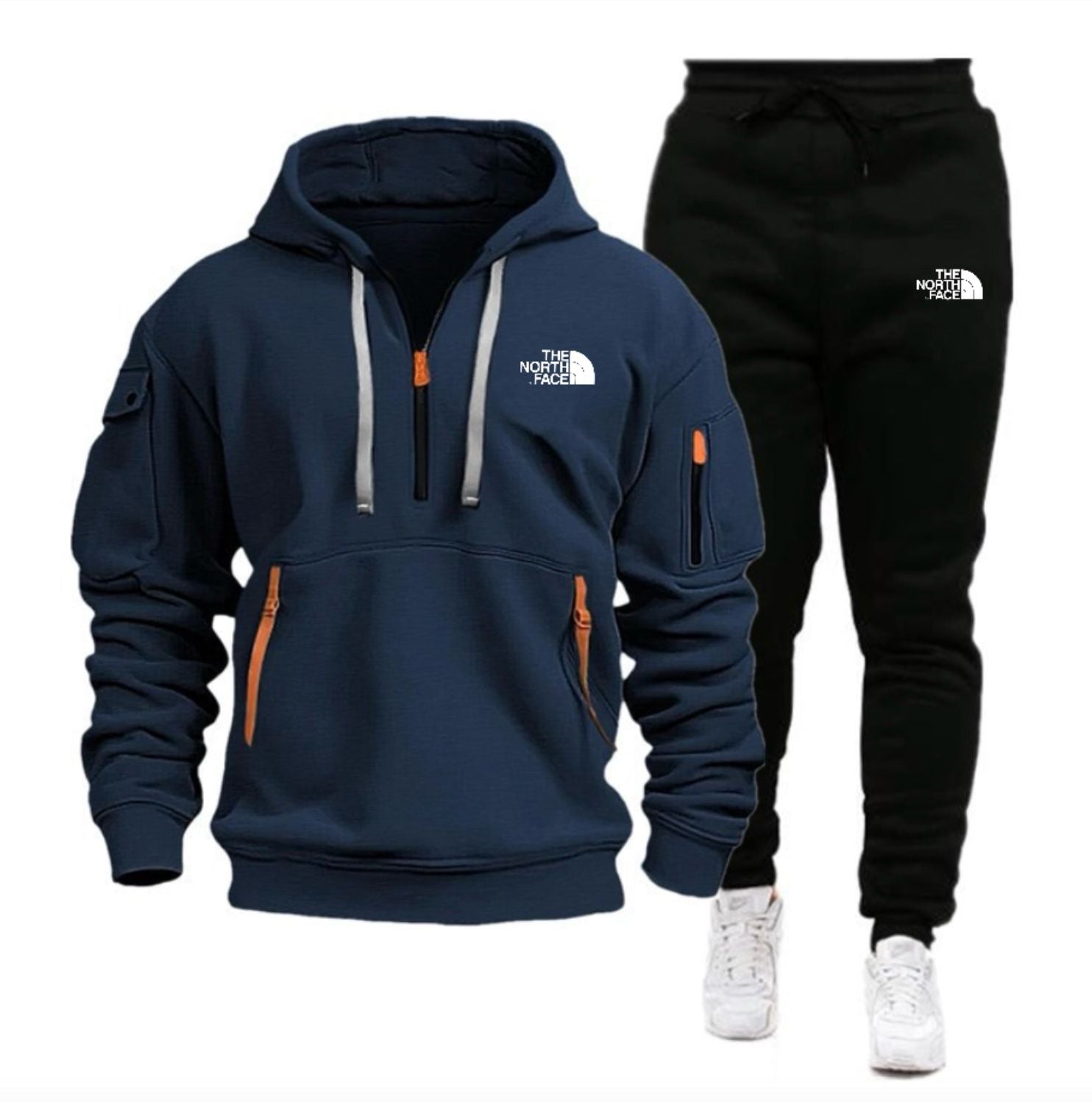 Conjunto de sudadera con capucha y joggers para hombre