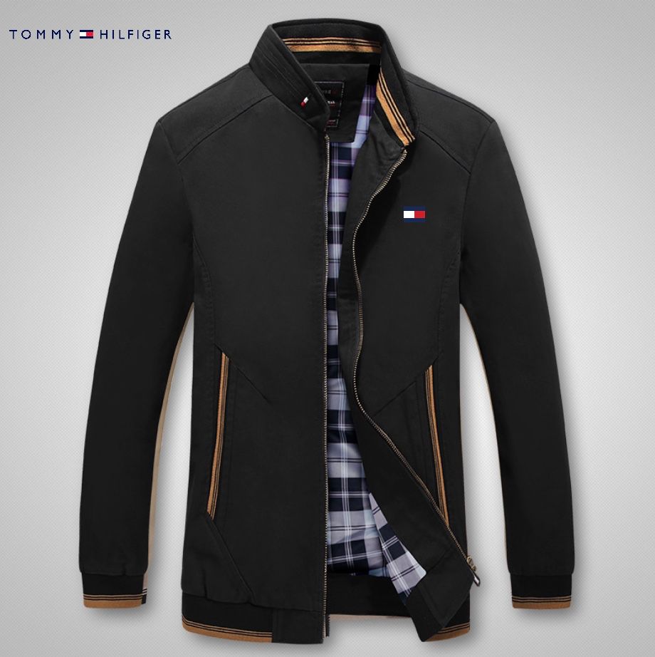 Chaqueta con cuello alto y cremallera completa para hombre