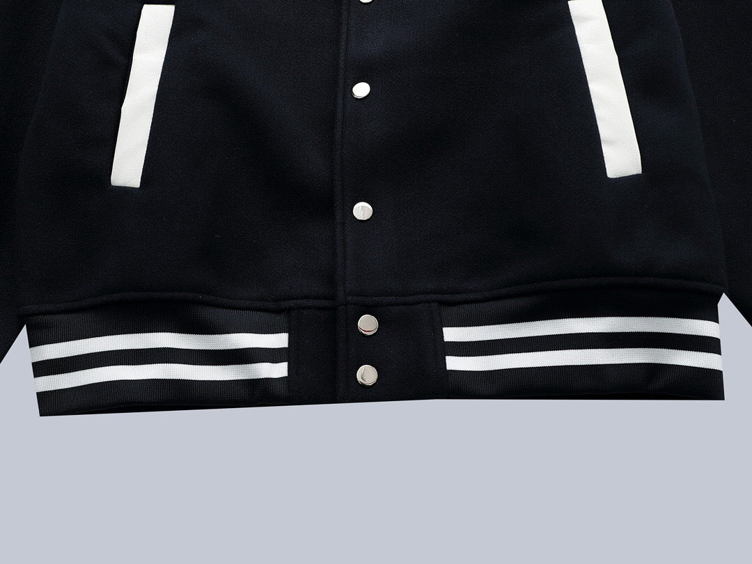 Chaqueta Varsity Negra y Blanca - RL™